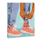 Pull Up Those Pretty Socks! | Optimism Hustle Positivity | Good Vibes Luck Pop Art Canvas Print Gallery Image 6