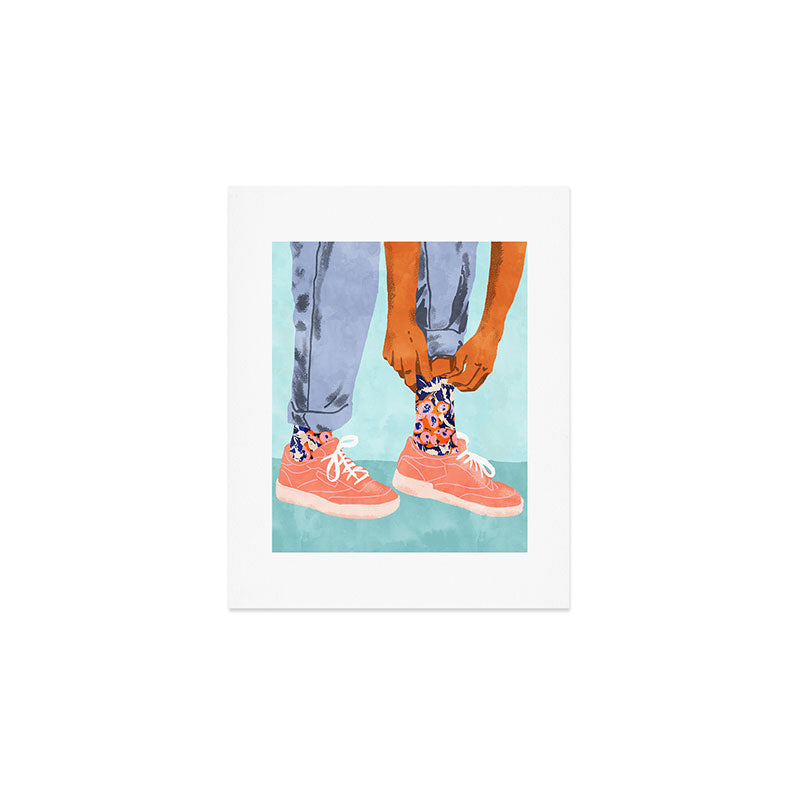 Pull Up Those Pretty Socks! | Optimism Hustle Positivity | Good Vibes Luck Pop Art Art Print Gallery Image 1