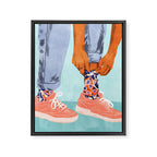 Pull Up Those Pretty Socks! | Optimism Hustle Positivity | Good Vibes Luck Pop Art Framed Canvas Print Gallery Image 6