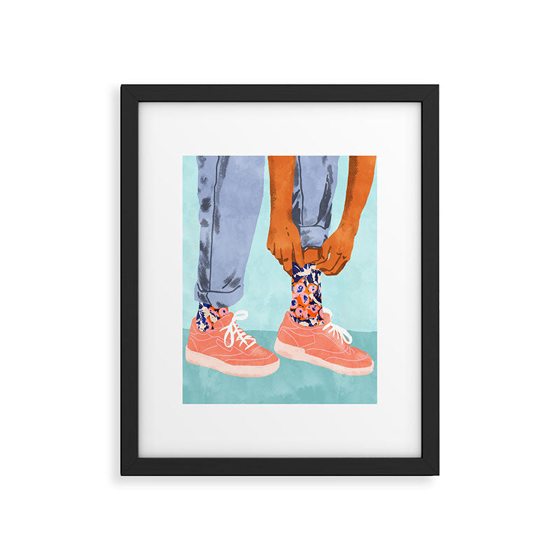 Pull Up Those Pretty Socks! | Optimism Hustle Positivity | Good Vibes Luck Pop Art Framed Art Print Gallery Image 5