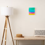 Rainbow, Watercolor Painting Abstract Colorful Fun, Urban Eclectic Contemporary Party Bohemian Canvas Print Gallery Image 2