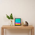 Rainbow, Watercolor Painting Abstract Colorful Fun, Urban Eclectic Contemporary Party Bohemian Framed Canvas Print Gallery Image 4