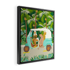 Rikshaw ride with Javan leopards in Bali | Tropical Nature Jungle Bohemian Wildlife Travel Framed Canvas Print Gallery Image 2
