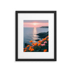 Rocky Beach Sunset, Nature Ocean Landscape Scenic Travel, Mountain Adventure Trek Beach Outdoors, Mindful Photography Framed Art Print Gallery Image 5