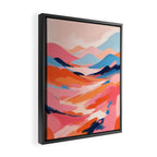 Romance Valley, Pastel Nature Landscape Abstract Painting, Blush Colorful Bright Eclectic, Soft Colors Contemporary Modern Bohemian Framed Canvas Print Gallery Image 2
