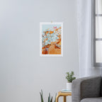 Santorini Vacay | Greece Summer Travel Architecture Buildings | Pastel Beachy Cityscape Photography Art Print Gallery Image 3