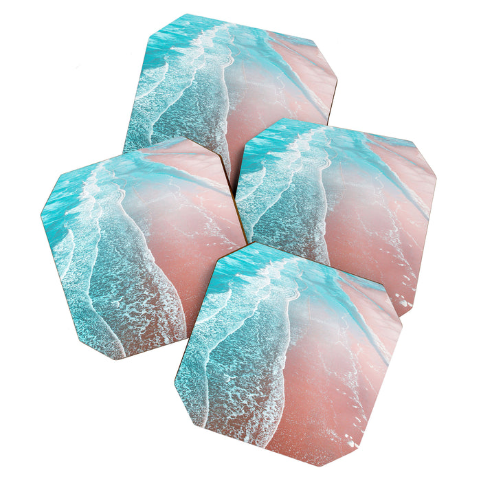Sea Blue + Rose Gold Coaster Gallery Image 1