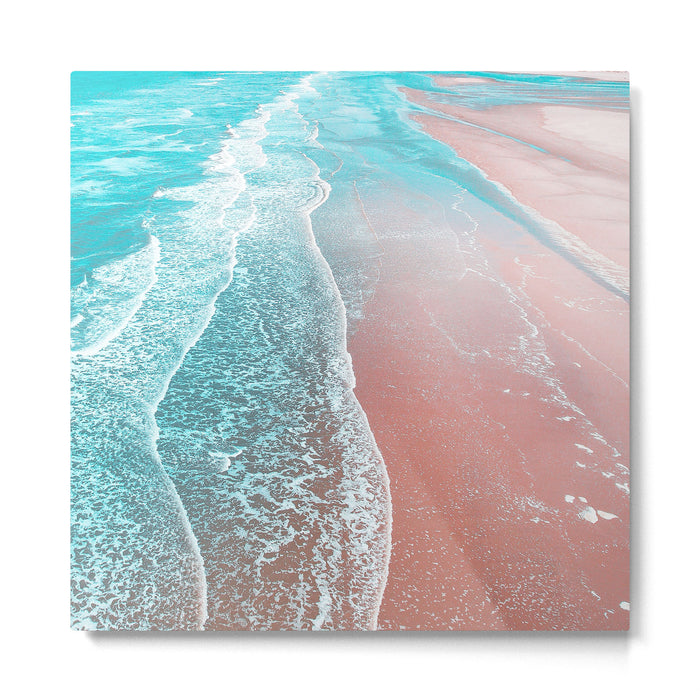 Sea Blue + Rose Gold Metal Print Gallery Image 1