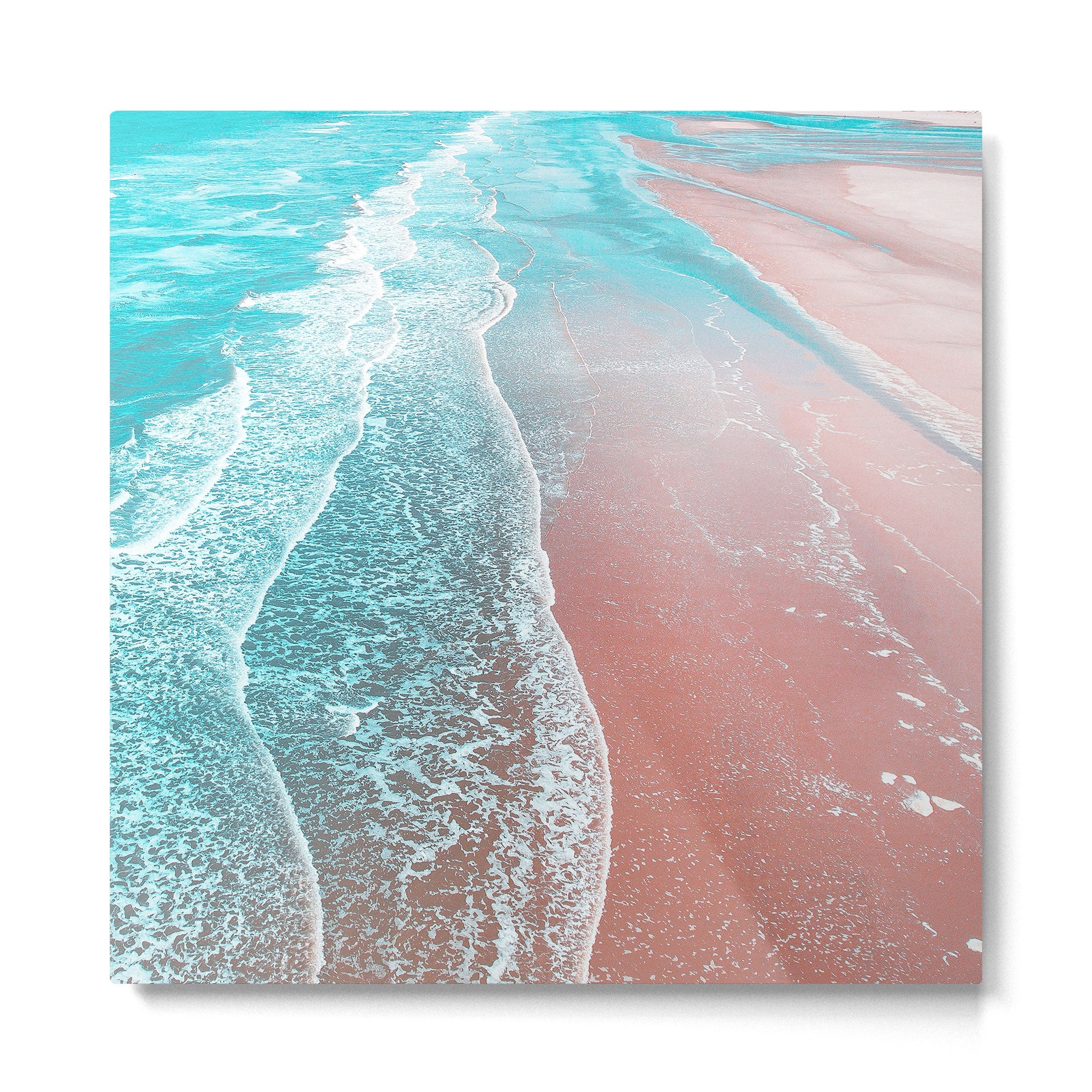 Sea Blue + Rose Gold Metal Print Gallery Image 2