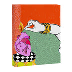 Set My Heart On Fire, Abstract Quirky Maximalist Eclectic, Maximalism Bold Pop of Color Painting, Illustration Pop Art Love  Canvas Print Gallery Image 6