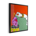 Set My Heart On Fire, Abstract Quirky Maximalist Eclectic, Maximalism Bold Pop of Color Painting, Illustration Pop Art Love  Framed Canvas Print Gallery Image 2