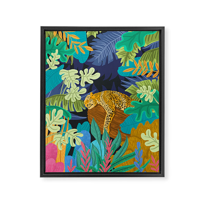 Sleeping Panther Framed Canvas Print Gallery Image 1