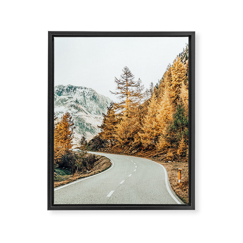 Snow + Golden Pine Photography Landscape Wall Decor, Scenic Nature Framed Canvas Print Gallery Image 6