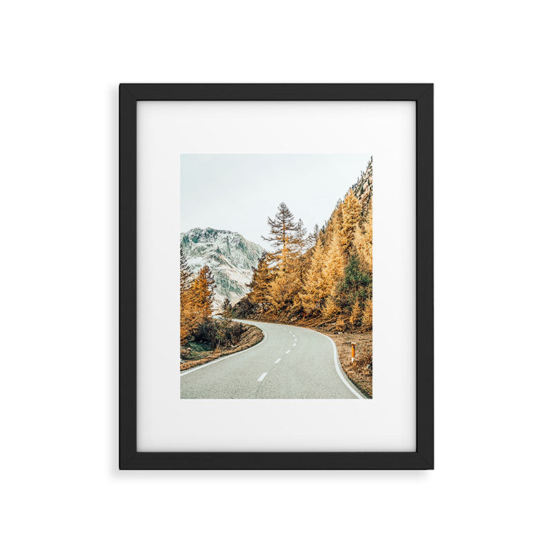 Snow + Golden Pine Photography Landscape Wall Decor, Scenic Nature Framed Art Print Gallery Image 5