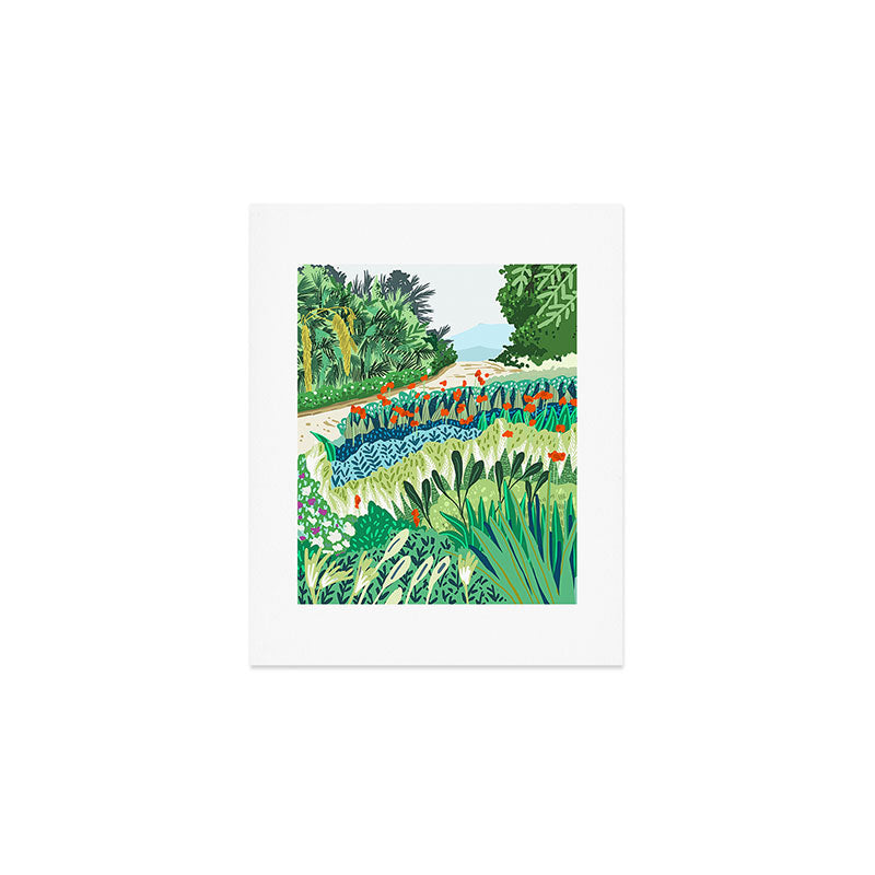 Solo Walk, Nature Jungle Forest Tropical Colorful Vibrant Bortanical Illustration Painting Art Print Gallery Image 1