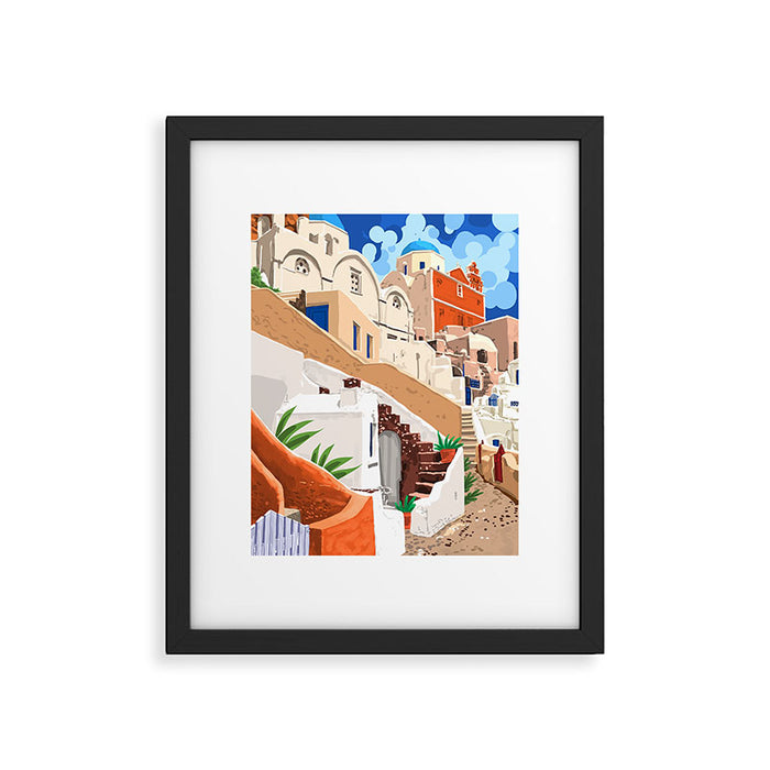 Somewhere Far Far Away | Sicily Italy Greece Architecture | Travel Buildings Beautiful Cityscape Framed Art Print Gallery Image 1