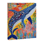 Spotted Whale, Wildlife Ocean Life Fish Illustration, Eclectic Bohemian Painting Free Swim Sea Underwater Canvas Print Gallery Image 6