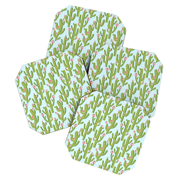 Summer Cactus #illustration #cactus Coaster Gallery Image 1