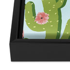 Summer Cactus #illustration #cactus Framed Canvas Print Gallery Image 3