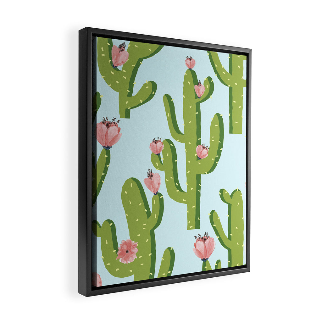 Summer Cactus #illustration #cactus Framed Canvas Print Gallery Image 2