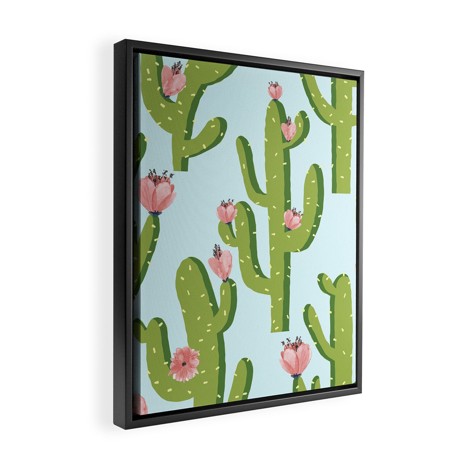 Summer Cactus #illustration #cactus Framed Canvas Print Gallery Image 2