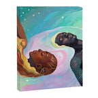 Suspended, Abstract Black People Love Couple, Human Humanity Emotions Feelings, Expression Eclectic Painting Space Canvas Print Gallery Image 6