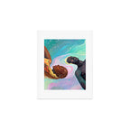 Suspended, Abstract Black People Love Couple, Human Humanity Emotions Feelings, Expression Eclectic Painting Space Art Print Gallery Image 1