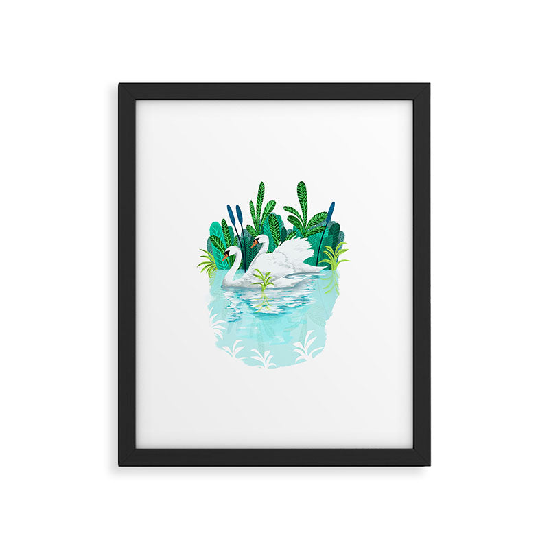 Swans In Love Framed Art Print Gallery Image 5