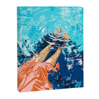 Take Me Where The Waves Kiss My Feet, Eclectic Nature River Woman Colorful Water Coral Bohemian Canvas Print Gallery Image 6