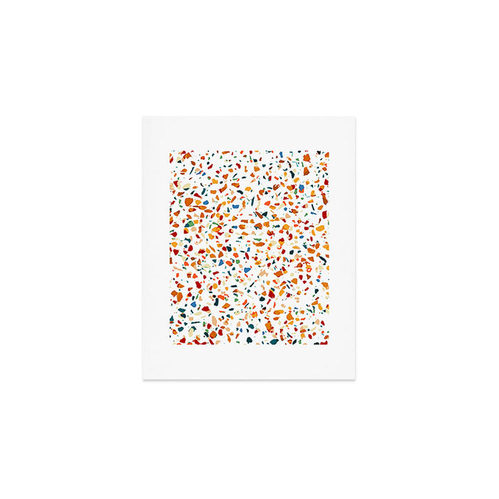 Tan Terrazzo | Eclectic Quirky Confetti Painting | Celebration Colorful Boho Happy Party Graphic  Art Print Gallery Image 1