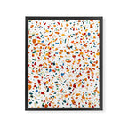 Tan Terrazzo | Eclectic Quirky Confetti Painting | Celebration Colorful Boho Happy Party Graphic  Framed Canvas Print Gallery Image 6