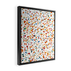 Tan Terrazzo | Eclectic Quirky Confetti Painting | Celebration Colorful Boho Happy Party Graphic  Framed Canvas Print Gallery Image 2