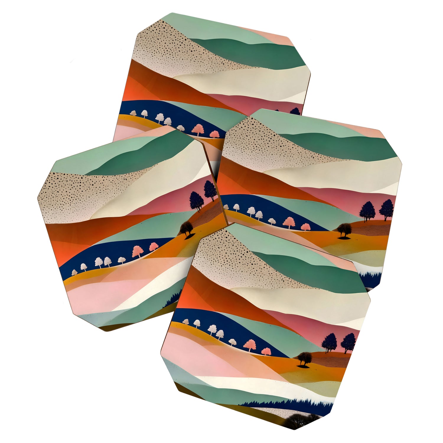 Textures And Patterned Landscape Coaster Gallery Image 1