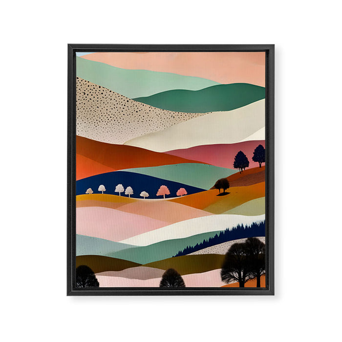 Textures And Patterned Landscape Framed Canvas Print Gallery Image 1