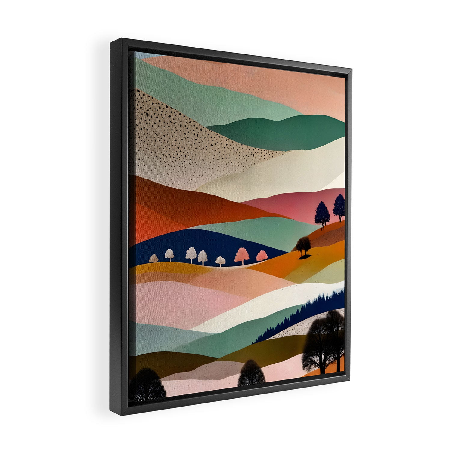 Textures And Patterned Landscape Framed Canvas Print Gallery Image 2