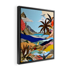 The Beach Bound Surrealist 01, Collage Fantastic Surrealism Wild Fantasy, Ocean Beach Sea Avant-Garde, Creative Photographic Digital Abstract Graphic Framed Canvas Print Gallery Image 2