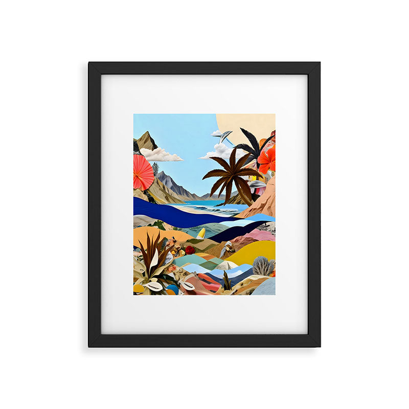 The Beach Bound Surrealist 01, Collage Fantastic Surrealism Wild Fantasy, Ocean Beach Sea Avant-Garde, Creative Photographic Digital Abstract Graphic Framed Art Print Gallery Image 5