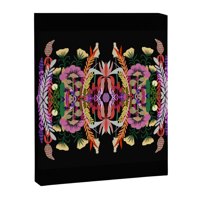 The Butterfly Effect Series - 01, Paint Blot Mirror Colorful, Symmetrical Graphic, Eclectic Mandala  Canvas Print Gallery Image 1