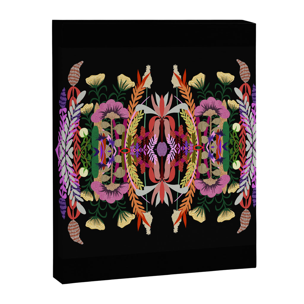 The Butterfly Effect Series - 01, Paint Blot Mirror Colorful, Symmetrical Graphic, Eclectic Mandala  Canvas Print Gallery Image 6