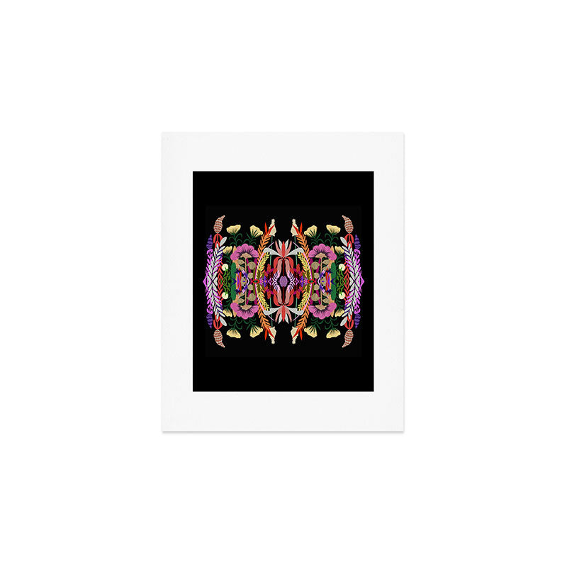 The Butterfly Effect Series - 01, Paint Blot Mirror Colorful, Symmetrical Graphic, Eclectic Mandala  Art Print Gallery Image 1