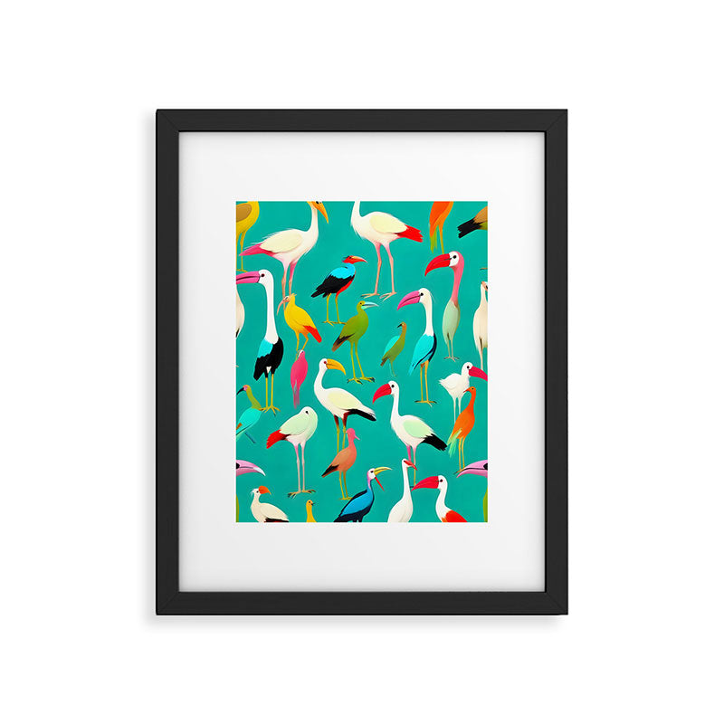 The Dance of Bird Colors Framed Art Print Gallery Image 5