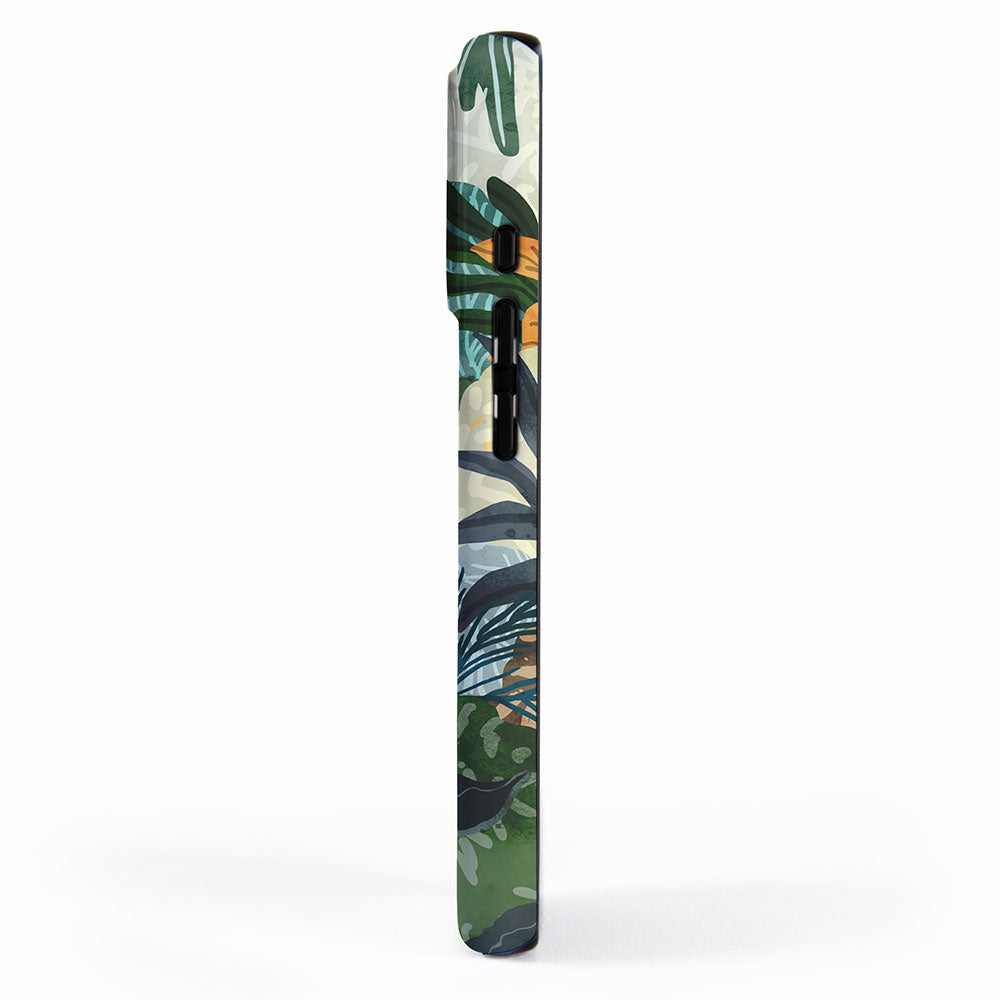 The Distracted Reader | Mindfulness Solo Travel | Bohemian Jungle Botanical Mood | Nature Book Lady iPhone Case Gallery Image 2