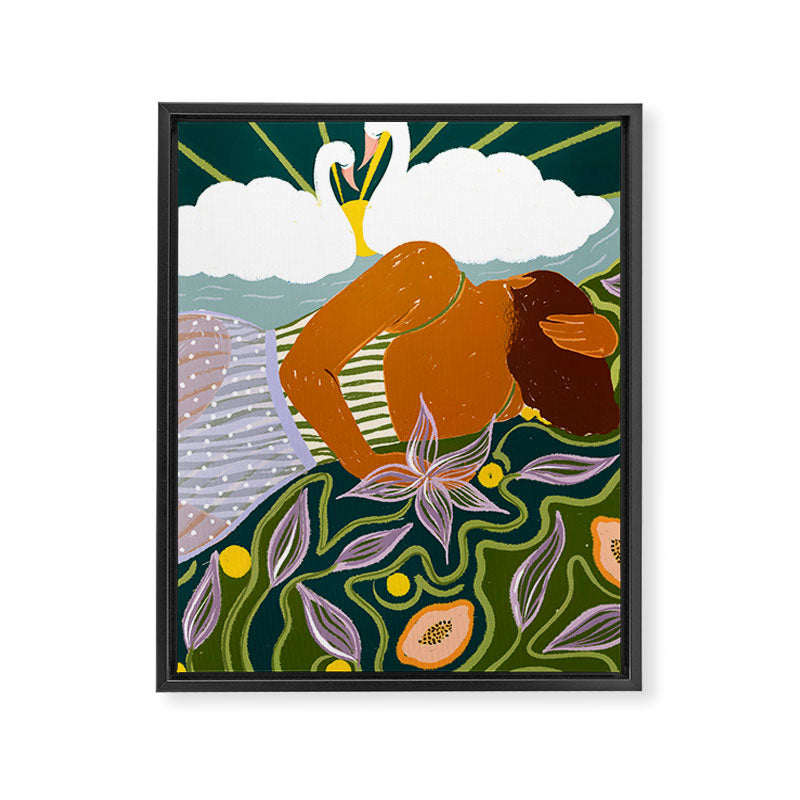 The Dreamer Of Swans Framed Canvas Print Gallery Image 6