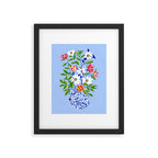 The Floopy Planter, Abstract Flower Pot Illustration, Pop Bohemian Eclectic Botanical, Flower Colorful Blossom Framed Art Print Gallery Image 5