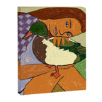 The Girl And The Green Headed Goose Canvas Print Gallery Image 6
