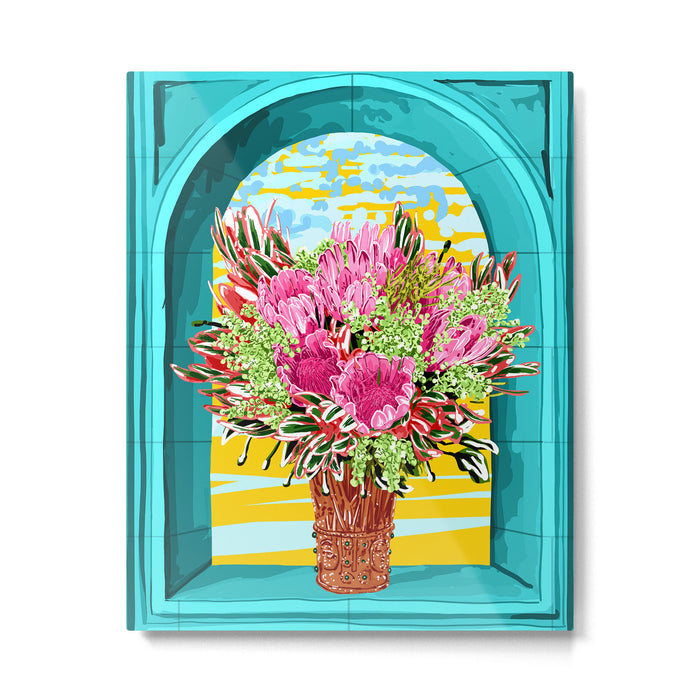 The Good Vibes Flower Pot Metal Print Gallery Image 1