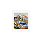 The Great Mountain Ranges, Nature Photography Collage, Digital Eclectic Geometric, Landscape Travel Contemporary Boho, Mountains Hills Adventure Art Print Gallery Image 1