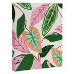 The Inseparable V.01, Nature Botanical Plants, Blush Leaves Modern Boho, Pastel Illustration Garden Canvas Print Gallery Image 3