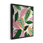 The Inseparable V.01, Nature Botanical Plants, Blush Leaves Modern Boho, Pastel Illustration Garden Framed Canvas Print Gallery Image 2