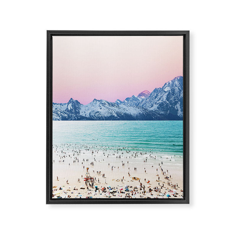 The Island, Pastel Tropical Beach, Travel Nature Landscape, Surrealism Photography Summer Framed Canvas Print Gallery Image 6